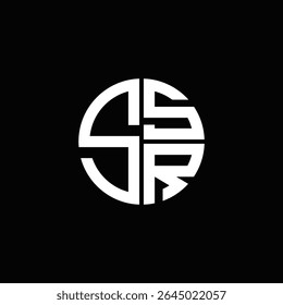 SSR logo SSR icon SSR monogram SSR letter minimalist Circle flat Unique modern abstract logo design.
