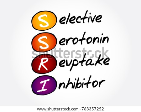 SSRI - Selective Serotonin Reuptake Inhibitor acronym, concept background Stock photo © 