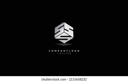 SSS Abstract initial monogram letter alphabet logo design