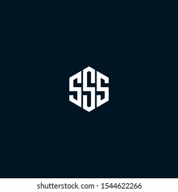 sss initial letter logo designs vector