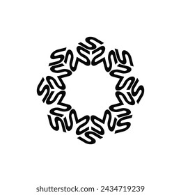 SSS letter logo design with circle shape. SSS polygon and cube shape logo design in blue colour.