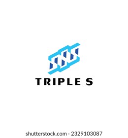 SSS Letter Logo Design Creative Modern Letters Vector Icon Logo Illustration.