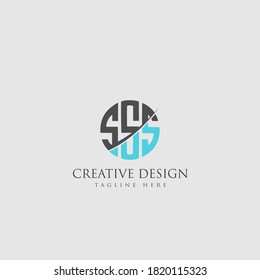 SSS Letter Logo Design Cross Monogram Icon. 