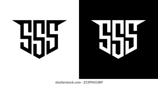 Diseño de logotipo de letra SSS con fondo blanco en ilustrador, estilo de superposición de fuente de alfabeto moderno de logotipo de Vector, diseños de caligrafía para logotipo, póster, invitación, etc.