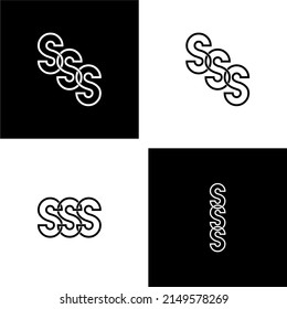 sss letter original monogram logo design set