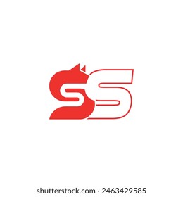 Logo del SSS. S S S diseño. Letra blanca SSS. SSS, diseño del logotipo de la letra. Logo inicial de monograma en mayúscula con círculo enlazado por letra.