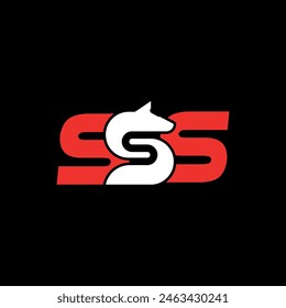 Logo del SSS. S S S diseño. Letra blanca SSS. SSS, diseño del logotipo de la letra. Logo inicial de monograma en mayúscula con círculo enlazado por letra.