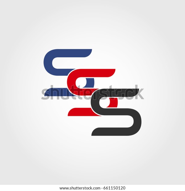 Sss Triple S Initial Letter Logo Stock Vector (Royalty Free) 661150120