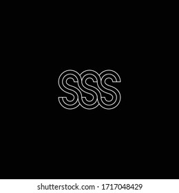SSS or triple S logo icon sign vector