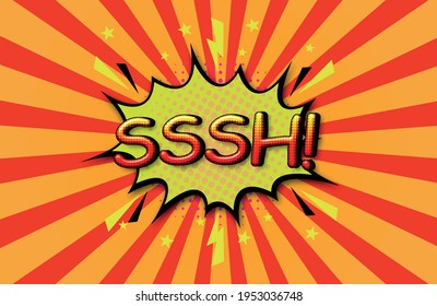 SSSH Comic Speech 3d Text Style Effect high resolution background