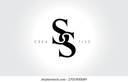 SSss Elegant Serif Monogram Logo – Luxury Lowercase Typographic Lettermark for Modern Branding