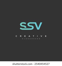SSV Letter Logo Design Initial Vector Concept. Simple SSV Logo Template Illustration.