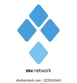 Logo de la moneda criptográfica de la red SSV (SSV) aislado en fondo blanco 