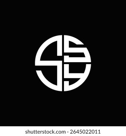 SSY logo SSY icon SSY monogram SSY letter minimalist Circle flat Unique modern abstract logo design.
