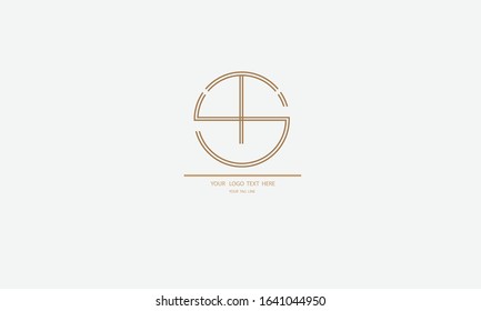 ST abstract vector logo monogram template