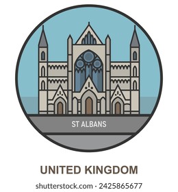 St Albans. Cities and towns in United Kingdom. Flat landmark