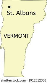 St. Albans city location on Vermont map