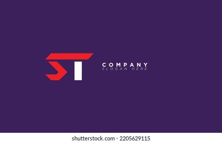 ST Alphabet letters Initials Monogram logo TS , S and T