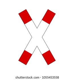 St. Andrews Cross, Vector road sign Alemania.