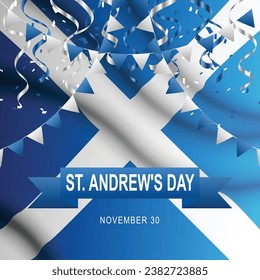 St. Andrews Day background. Cultural Christian. Vector illustration.