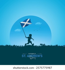 St. Andrew's Day. creative ads for social. 3D illustrations.