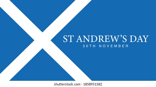 St. Andrew's day - National holiday in Scotland. Template for invitation, poster, flyer, banner, flag of Scotland vector