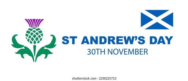 St. Andrew's day - National holiday in Scotland. Template for invitation, poster, flyer, banner, flag of Scotland. Vector illustration