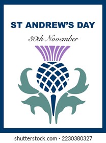 St. Andrew's day - National holiday in Scotland. Template for invitation, poster, flyer, banner, flag of Scotland. Vector illustration