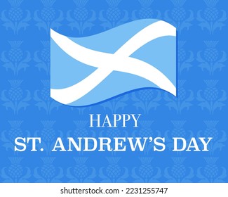 St. Andrew's day - National holiday in Scotland. Template for invitation, poster, flyer, banner, flag of Scotland. Vector illustration