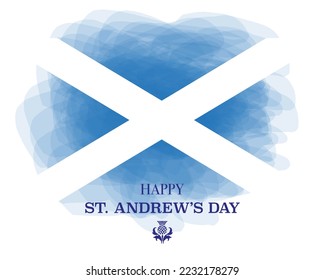 St. Andrew's Day - Nationalfeiertag in Schottland. Vorlage für Einladung, Poster, Flyer, Banner, Flagge von Schottland. Vektorgrafik