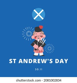 St Andrew's Day Vector Design