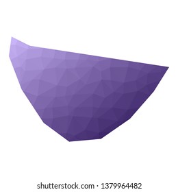 St. Barths map. Geometric style country outline. Cool violet vector illustration.