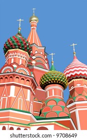 st. basil cathedral moscow vector