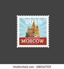 St. Basil S Cathedral Moscow Russia (Post stamp) 2