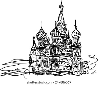 A St. Basil's Cathedral in the Moscow