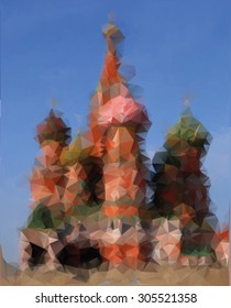 St. Basil's Cathedral in Moscow. Polygon