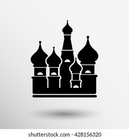 St Basil's Cathedral, Red Square, Moscow, Russia. Vector illustration