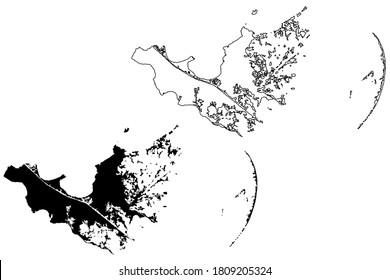 St. Bernard County, Louisiana (U.S. county, United States of America, USA, U.S., US) map vector illustration, scribble sketch Saint Bernard Parish map