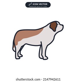 st bernard dog icon symbol template for graphic and web design collection logo vector illustration
