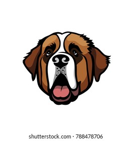 St. Bernard dog - isolated vector illustration