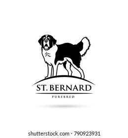 St Bernard dog - isolated vector illustration