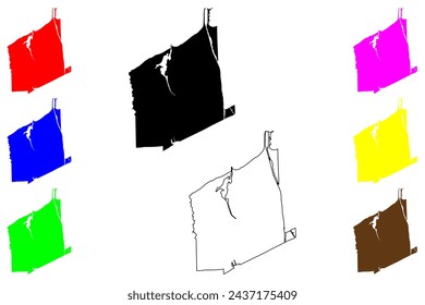 St. Catharines city (Canada, Ontario Province) map vector illustration, scribble sketch St. Catharines map