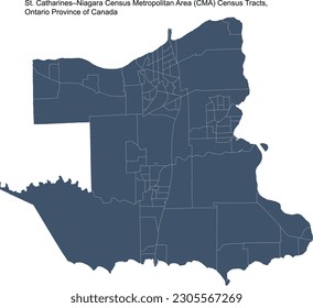 St. Catharines–Niagara Census Metropolitan Area (CMA) Census Tracts, Ontario Province of Canada in 2021