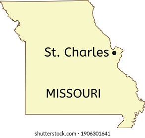 St. Charles city location on Missouri map
