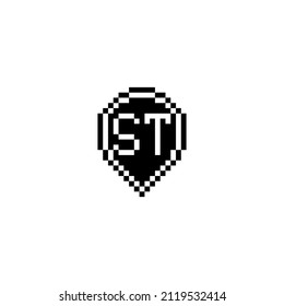 ST creative letter logo design concept for sale in high quality professional design that will print well across any print media