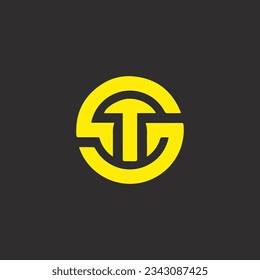 ST creative and modern logo design.