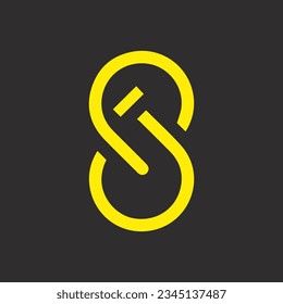 ST creative and modern vector logo design