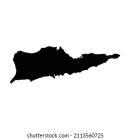 St Croix island map - US Virgin silhouette region, territory, black shape style illustration. Good use for sign, symbol, icon, logo, mascot, or any design you want.