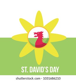 St. David's Day Illustration