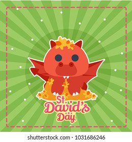 St. David's Day Illustration